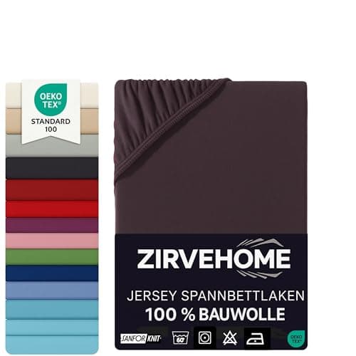 Spannbettlaken 120x200 cm – Jersey 100% Baumwolle – für Matratzen bis 25 cm Höhe