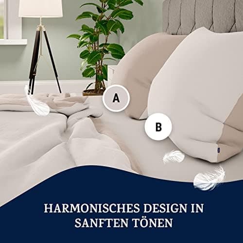 sleepwise Bettwäsche 135x200 Mikrofaser – ÖKO‑TEX zertifiziert, bügelfrei & knitterfrei, 2‑tlg. (inkl. 80x80 cm Kissenbe