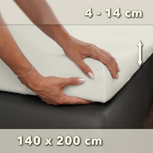 STUDIO Basic Spannbettlaken 200×220 cm – Jersey aus 100% gekämmter Baumwolle, elastisch & bügelfrei, passend für Matratz