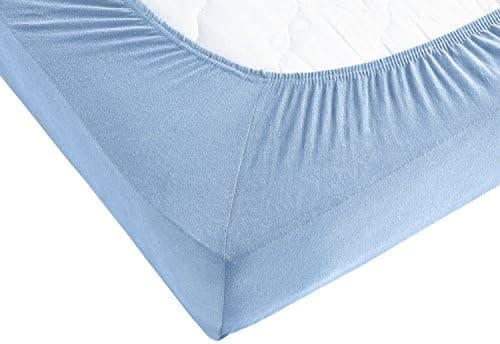 Jersey-Spannbettlaken 100% Baumwolle – 90–100×200 cm, für Matratzen bis 25 cm (Steghöhe bis 23 cm), Beige