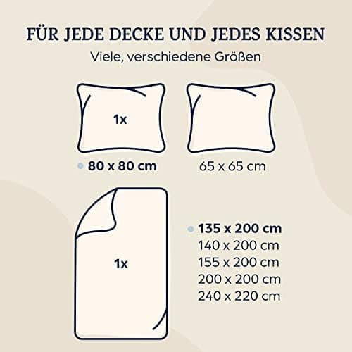 sleepwise Bettwäsche 135x200 Mikrofaser – ÖKO‑TEX zertifiziert, bügelfrei & knitterfrei, 2‑tlg. (inkl. 80x80 cm Kissenbe