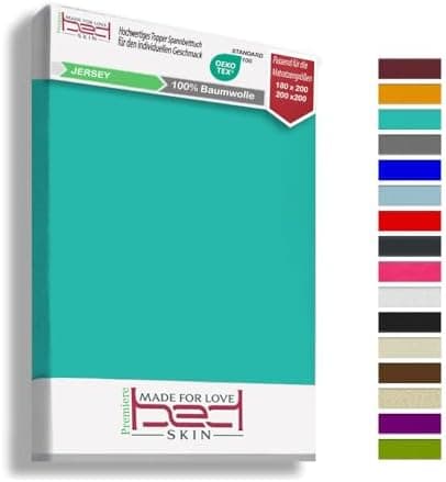 120x200 cm Jersey-Spannbettlaken – 100% Baumwolle, Weiß