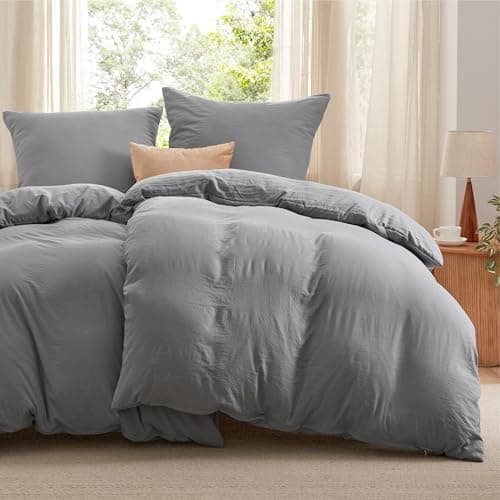 BEDSURE Bettwäsche 135x200 4‑teilig – Weiches Baumwoll‑Feeling Bettwäsche‑Set 135 x 200 cm, inkl. 2 Kissenbezüge 80x80,
