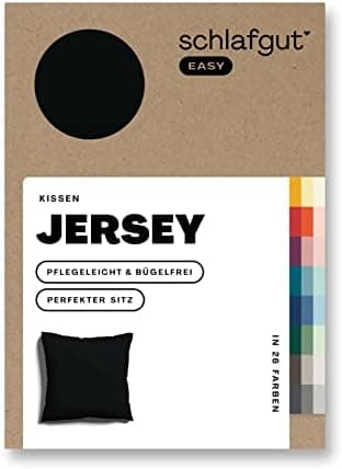 Schlafgut Easy Jersey Kissenbezug 40 x 40 cm – 100% Baumwolle, superweich & atmungsaktiv, Green Mid