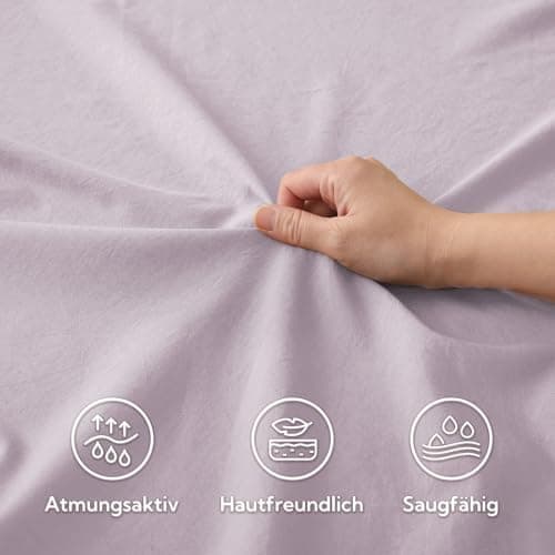SOULFUL Spannbettlaken 120 x 200 cm (bis 25 cm Matratzenhöhe) – 100% gewaschene Baumwolle, atmungsaktiv & leinenartiger