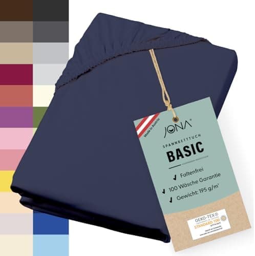 Spannbettlaken 180–200 × 200–220 cm – Baumwoll‑Jersey 190 g/m², faltenfrei