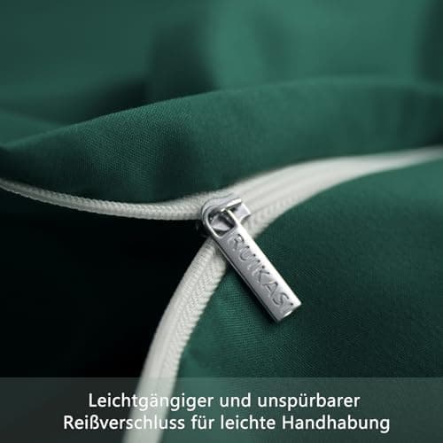 RUIKASI Bettwäsche-Set 4-teilig 135x200 Mikrofaser, 2x Bettbezug 135x200 + 2x Kissenbezug 80x80 cm, OEKO‑TEX, weich & bü
