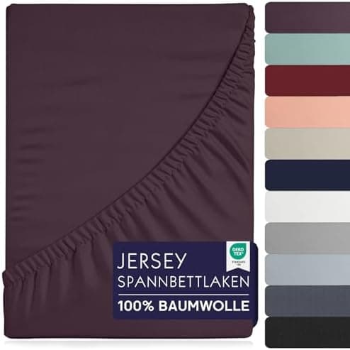 Spannbettlaken 90×200 cm – 100% Baumwolle (Oeko‑TEX) – für dicke Matratzen bis 27 cm