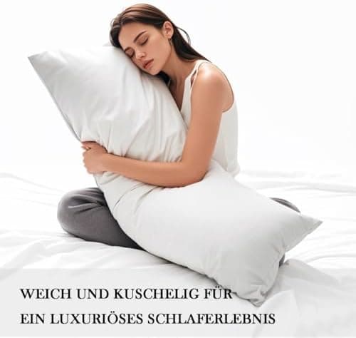 Kissenbezug 40x80 cm 2er Set – 100% Mikrofaser Beige, weich & bügelfrei mit Reißverschluss