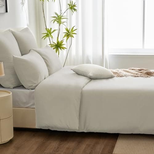 WAVVE Bettwäsche 135x200 – 4‑teiliges Mikrofaser‑Set Anthrazit (inkl. 2×80×80 cm Kissenbezüge) mit Reißverschluss, OEKO‑