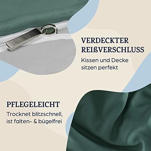 sleepwise Bettwäsche 135x200 Mikrofaser – ÖKO‑TEX zertifiziert, bügelfrei & knitterfrei, 2‑tlg. (inkl. 80x80 cm Kissenbe