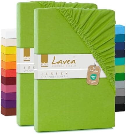 2er-Set Spannbettlaken 120x200 cm – 100% Baumwolle, passend für Matratzen bis 20 cm
