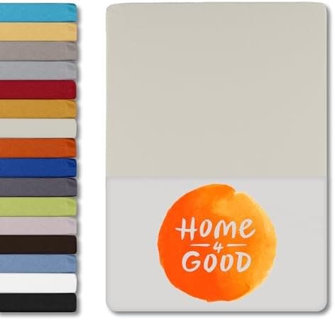 home4good Spannbettlaken 120x200 cm – Jersey 100% Baumwolle (OEKO-TEX STANDARD 100) – für Matratzenhöhe 15–25 cm, Weiß