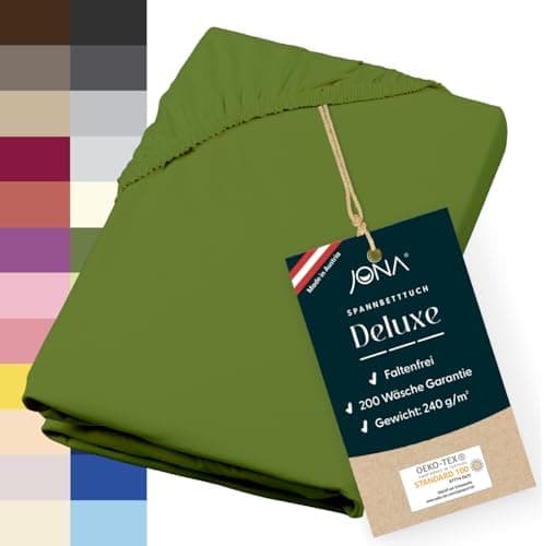 Spannbettlaken Deluxe Hotelqualität – 100% Baumwoll-Jersey, 240 g/m² – 180–200 x 200–220 cm