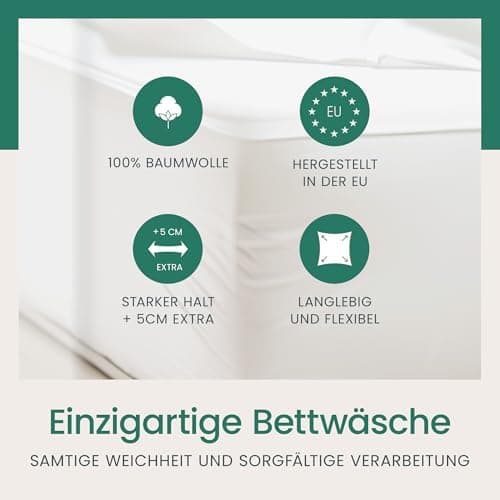 VelvetHome Spannbettlaken 120 x 200 cm – 100% gekämmte Baumwolle (Jersey), passend für Matratzen bis 25 cm