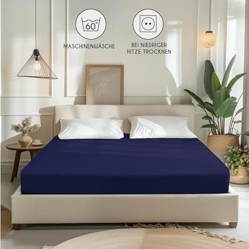 Dreamzie Spannbettlaken 90x190/200 cm – 100% Jersey‑Baumwolle, OEKO‑TEX STANDARD 100