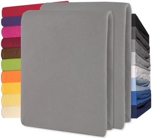 CelinaTex Jersey-Spannbettlaken 90x200–100x200 cm bis 26 cm Matratzenhöhe | 100% gekämmte Baumwolle | OEKO‑TEX STANDARD