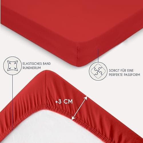 Dreamzie Spannbettlaken 90x190/200 cm – 100% Jersey‑Baumwolle, OEKO‑TEX STANDARD 100