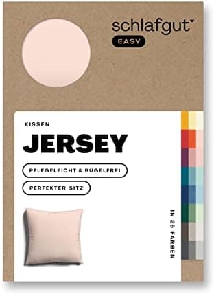 Schlafgut Easy Jersey Kissenbezug 40 x 40 cm – 100% Baumwolle, superweich & atmungsaktiv, Green Mid