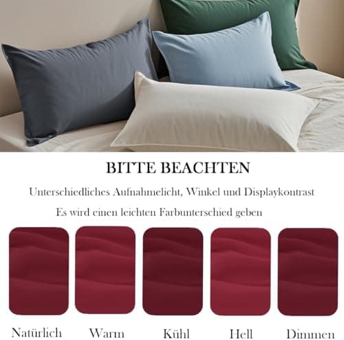 Kissenbezug 40x80 cm 2er Set – 100% Mikrofaser Beige, weich & bügelfrei mit Reißverschluss