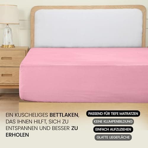 Utopia Bedding Spannbettlaken 180×200 cm – Grau, gebürstete Polyester‑Mikrofaser, OEKO‑TEX zertifiziert