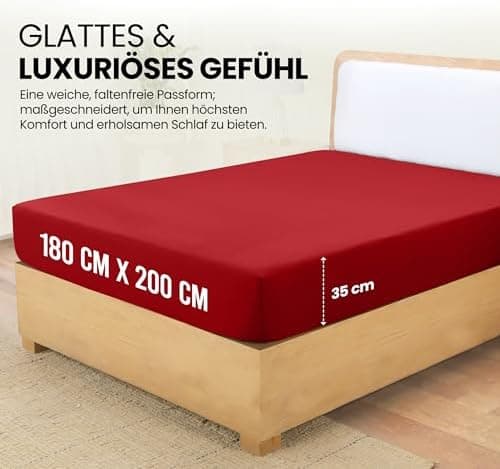 Utopia Bedding Spannbettlaken 180×200 cm – Grau, gebürstete Polyester‑Mikrofaser, OEKO‑TEX zertifiziert