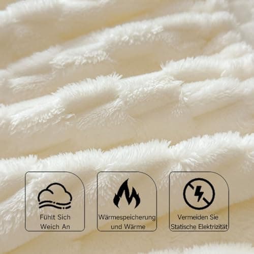 Frottee-Teddyfell Spannbettlaken – Warmes, weiches Winter-Spannbettlaken, 360° rundum elastisch inkl. Kissenbezug (90×20
