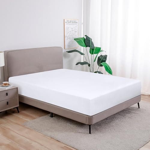 Jersey-Spannbettlaken 100% Baumwolle – 100% gekämmte Baumwolle, 90 x 200 cm (Steghöhe 27 cm)