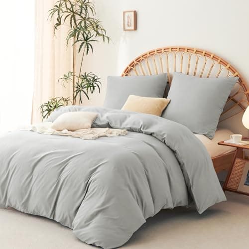 WAVVE Bettwäsche 135x200 – 4‑teiliges Mikrofaser‑Set Anthrazit (inkl. 2×80×80 cm Kissenbezüge) mit Reißverschluss, OEKO‑