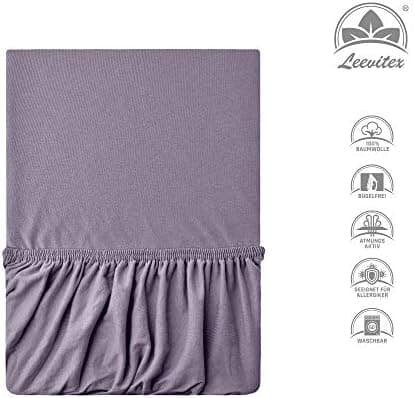 Premium Spannbettlaken – 97% Mako-Jersey-Baumwolle, 3% Elasthan | Boxspringbett-geeignet 90×200–100×220 cm