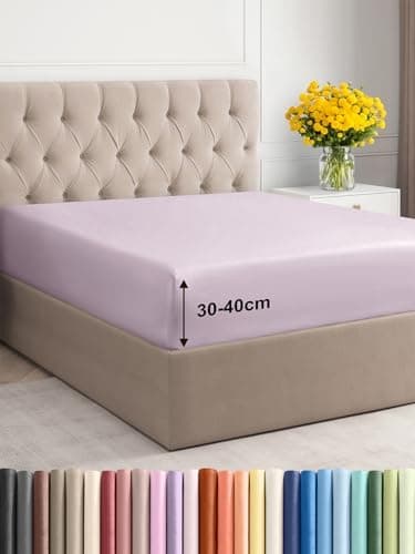 Spannbettlaken 180x200 cm – Extra tiefes Spannbetttuch bis 40 cm (16") – Weiche gebürstete Mikrofaser, knitterfrei & sch