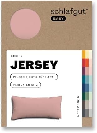 Schlafgut Easy Jersey Kissenbezug 40 x 40 cm – 100% Baumwolle, superweich & atmungsaktiv, Green Mid