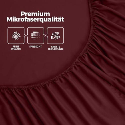 Utopia Bedding Spannbettlaken 120 x 200 cm für Matratzen bis 30 cm – gebürstete Mikrofaser, OEKO‑TEX® STANDARD 100