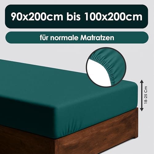 Jersey-Spannbettlaken / Spannbetttuch – 100% Baumwolle, 180x200–200x200 cm