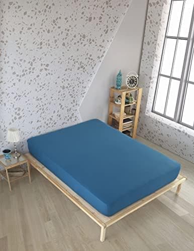 Vency Spannbettlaken 90x200 cm – 100% Baumwolle, für Matratzen bis 35 cm