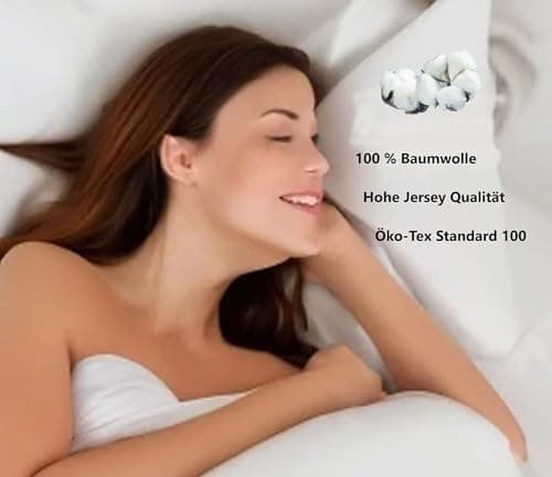 EXKLUSIV HEIMTEXTIL Jersey-Spannbettlaken 90–100 x 200 cm, bis 25 cm Matratzenhöhe – 100% Baumwolle, Öko‑Tex zertifizier