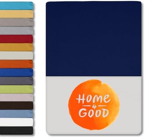 home4good Spannbettlaken 120x200 cm – Jersey 100% Baumwolle (OEKO-TEX STANDARD 100) – für Matratzenhöhe 15–25 cm, Weiß