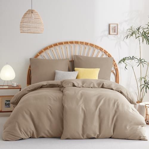 WAVVE Bettwäsche 135x200 – 4‑teiliges Mikrofaser‑Set Anthrazit (inkl. 2×80×80 cm Kissenbezüge) mit Reißverschluss, OEKO‑