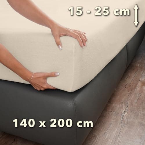 STUDIO Basic Frottee-Spannbettlaken 90 x 200 cm – weiches 80% Baumwolle/20% Polyester, elastisch & bügelfrei, OEKO-TEX f