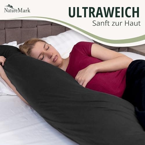 NatureMark Jersey Kissenbezüge – weich & atmungsaktiv, hautfreundlich – 40x40 cm, Anthrazit