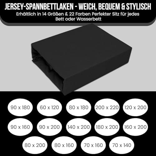 Elastisches Jersey-Spannbettlaken 90x180 cm – 100% Baumwolle, kuschelig warm