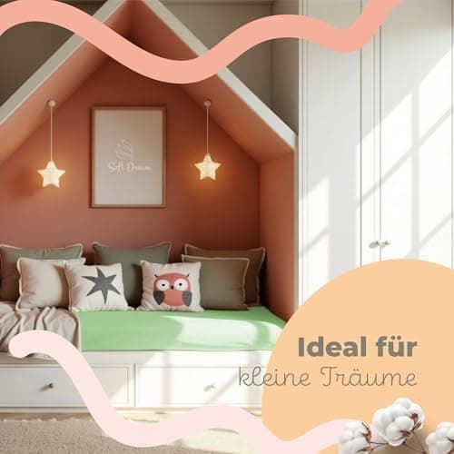 Soft Dream Spannbettlaken 90x200 cm Dunkelgrau – 100% gekämmte Baumwolle Jersey – für Kinder- & Juniorbett