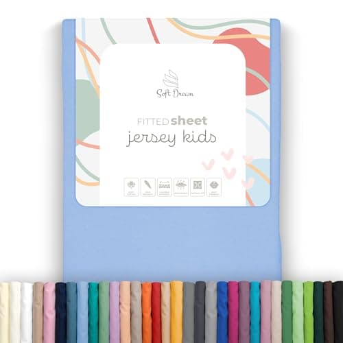 Soft Dream Spannbettlaken 90x200 cm Dunkelgrau – 100% gekämmte Baumwolle Jersey – für Kinder- & Juniorbett