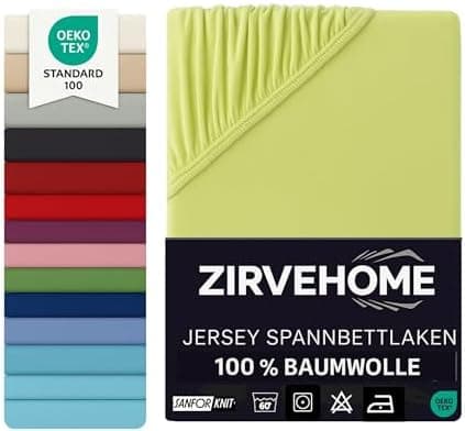 Spannbettlaken 120x200 cm – Jersey 100% Baumwolle – für Matratzen bis 25 cm Höhe