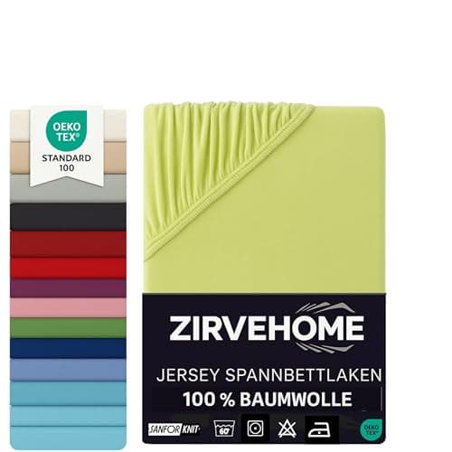 Spannbettlaken 120x200 cm – Jersey 100% Baumwolle – für Matratzen bis 25 cm Höhe