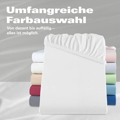 BaSaTex Bio-Jersey Spannbettlaken 120x200 cm – 100% Bio-Baumwolle, GOTS-zertifiziert – Taupe