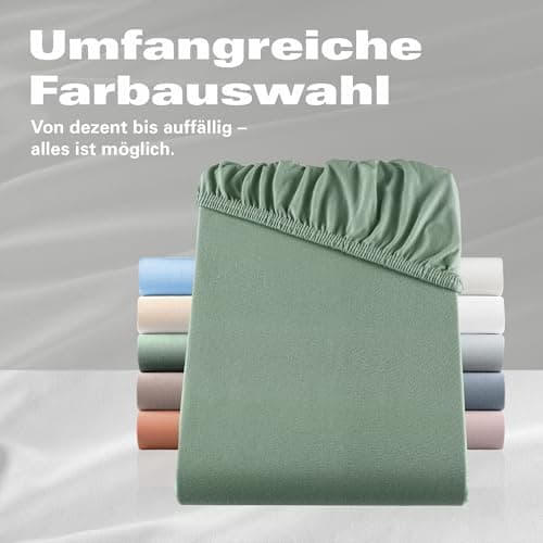 BaSaTex Bio-Jersey Spannbettlaken 120x200 cm – 100% Bio-Baumwolle, GOTS-zertifiziert – Taupe