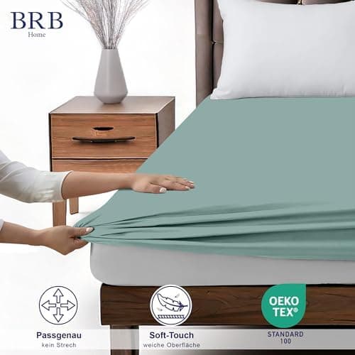 Spannbettlaken 90×200 cm – 100% Baumwolle (Oeko‑TEX) – für dicke Matratzen bis 27 cm