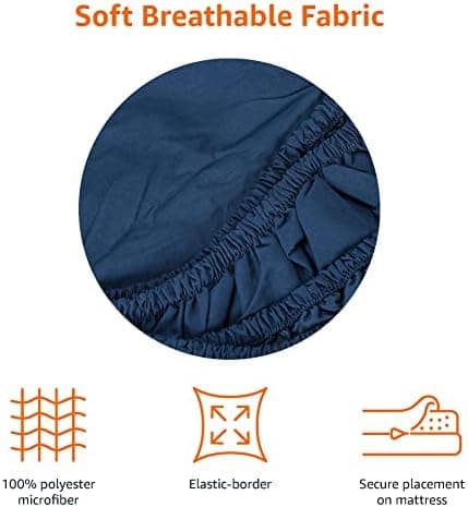 Amazon Basics Spannbettlaken – Mikrofaser Spannbetttuch 150 x 200 x 30 cm (für Matratzen bis 30 cm)