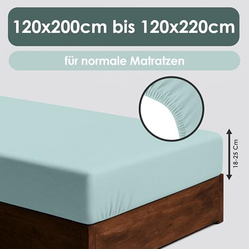 Jersey-Spannbettlaken / Spannbetttuch – 100% Baumwolle, 180x200–200x200 cm